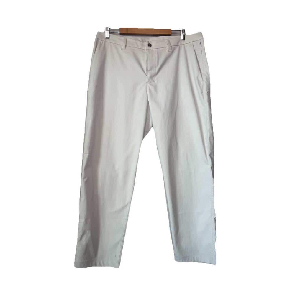 Lululemon Cream ABC Classic-Fit Trouser Smooth Fit Men's Pants Size 36‎
